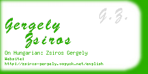gergely zsiros business card